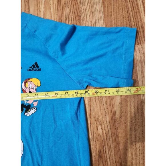 Adidas Snap Crackle Pop Rice Krispies T-Shirt Size Large Blue Made In Canada - Picture 5 of 7